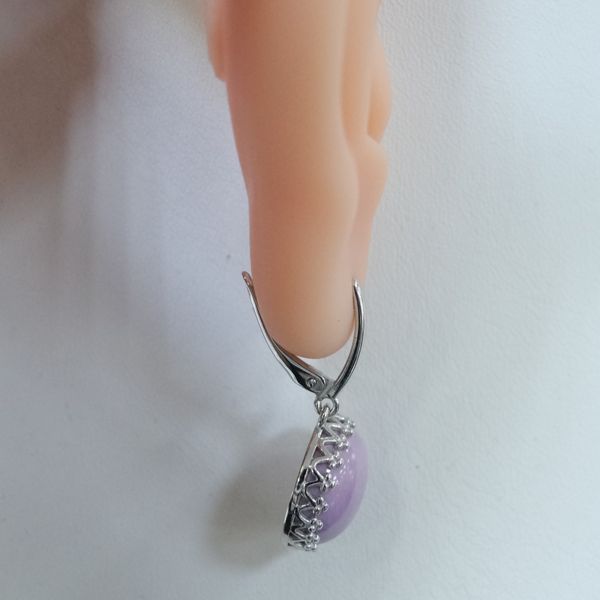 Серебряные серьги с фосфосидеритами